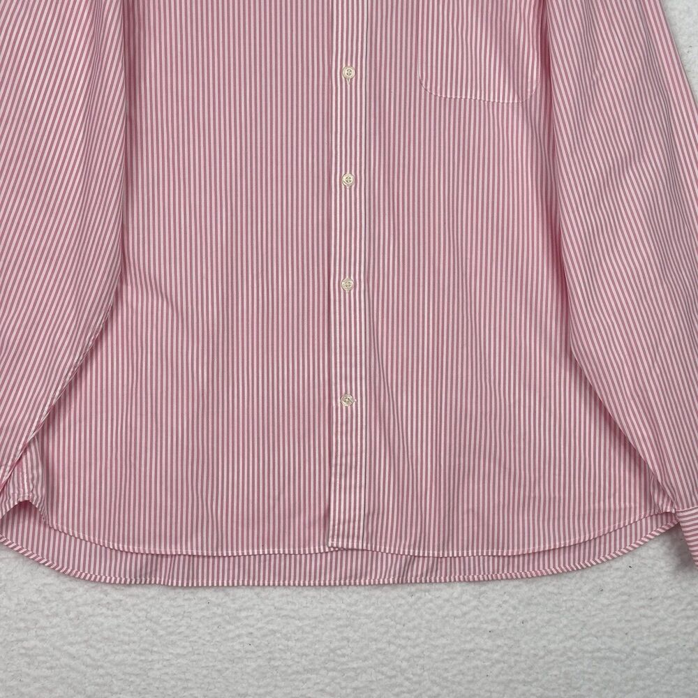 Vineyard Vines Mens Button Down Stretch Poplin Stripe Shirt Pink XL Embroidered - Picture 4 of 15